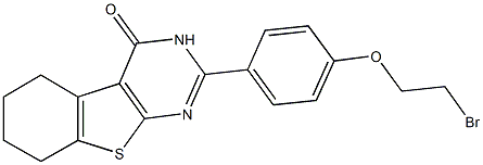 2-[4-(2-bromoethoxy)phenyl]-5,6,7,8-tetrahydro[1]benzothieno[2,3-d]pyrimidin-4(3H)-one Struktur