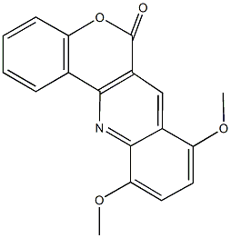 8,11-dimethoxy-6H-chromeno[4,3-b]quinolin-6-one Struktur