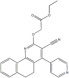 ethyl [(3-cyano-4-pyridin-4-yl-5,6-dihydrobenzo[h]quinolin-2-yl)oxy]acetate Struktur