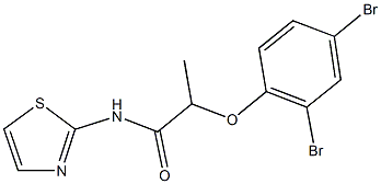 2-(2,4-dibromophenoxy)-N-(1,3-thiazol-2-yl)propanamide Struktur