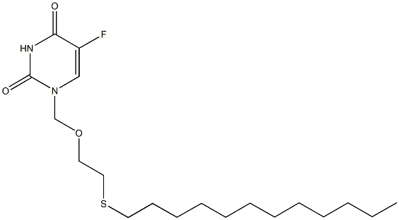 1-{[2-(dodecylsulfanyl)ethoxy]methyl}-5-fluoro-2,4(1H,3H)-pyrimidinedione Struktur