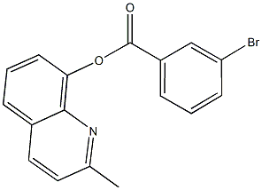 2-methyl-8-quinolinyl 3-bromobenzoate Struktur