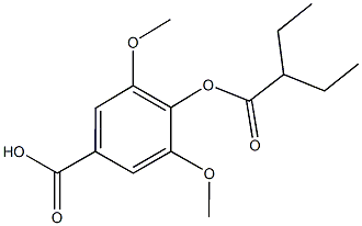 4-[(2-ethylbutanoyl)oxy]-3,5-dimethoxybenzoic acid Struktur