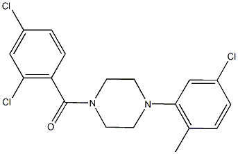 1-(5-chloro-2-methylphenyl)-4-(2,4-dichlorobenzoyl)piperazine Struktur