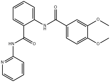 3,4-dimethoxy-N-{2-[(2-pyridinylamino)carbonyl]phenyl}benzamide Struktur