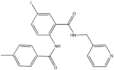 5-iodo-2-[(4-methylbenzoyl)amino]-N-(3-pyridinylmethyl)benzamide Struktur