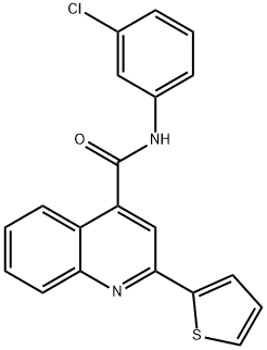 N-(3-chlorophenyl)-2-(2-thienyl)-4-quinolinecarboxamide Struktur