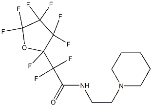 2,2-difluoro-2-(2,3,3,4,4,5,5-heptafluorotetrahydro-2-furanyl)-N-[2-(1-piperidinyl)ethyl]acetamide Struktur