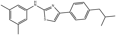 N-(3,5-dimethylphenyl)-4-(4-isobutylphenyl)-1,3-thiazol-2-amine Struktur