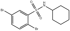 2,5-dibromo-N-cyclohexylbenzenesulfonamide Struktur