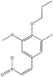 1-iodo-3-methoxy-5-(2-nitrovinyl)-2-propoxybenzene Struktur