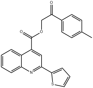 2-(4-methylphenyl)-2-oxoethyl 2-(2-thienyl)-4-quinolinecarboxylate Struktur