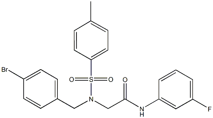 2-{(4-bromobenzyl)[(4-methylphenyl)sulfonyl]amino}-N-(3-fluorophenyl)acetamide Struktur