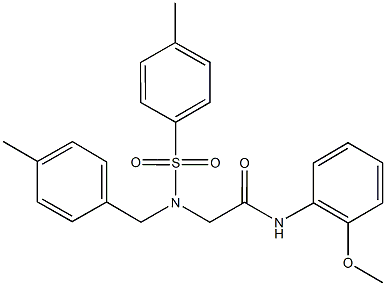 N-(2-methoxyphenyl)-2-{(4-methylbenzyl)[(4-methylphenyl)sulfonyl]amino}acetamide Struktur