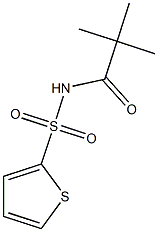 N-(2,2-dimethylpropanoyl)-2-thiophenesulfonamide Struktur