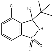 3-tert-butyl-4-chloro-2,3-dihydro-1,2-benzisothiazol-3-ol 1,1-dioxide Struktur