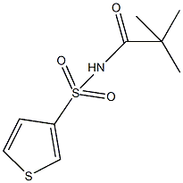 N-(2,2-dimethylpropanoyl)-3-thiophenesulfonamide Struktur