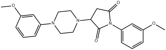 1-(3-methoxyphenyl)-3-[4-(3-methoxyphenyl)piperazin-1-yl]pyrrolidine-2,5-dione Struktur