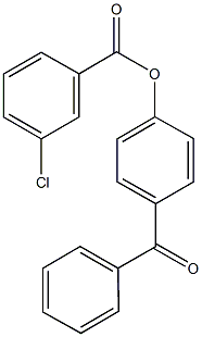 4-benzoylphenyl 3-chlorobenzoate Struktur