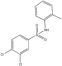 3,4-dichloro-N-(2-methylphenyl)benzenesulfonamide Struktur