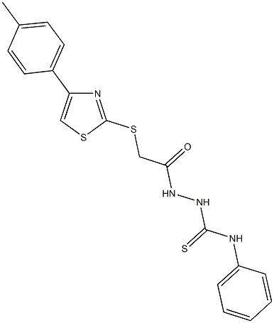 2-({[4-(4-methylphenyl)-1,3-thiazol-2-yl]sulfanyl}acetyl)-N-phenylhydrazinecarbothioamide Struktur