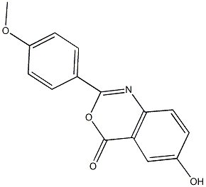 6-hydroxy-2-(4-methoxyphenyl)-4H-3,1-benzoxazin-4-one Struktur