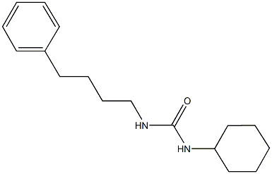 N-cyclohexyl-N'-(4-phenylbutyl)urea Struktur