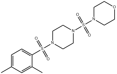 4-({4-[(2,4-dimethylphenyl)sulfonyl]piperazin-1-yl}sulfonyl)morpholine Struktur