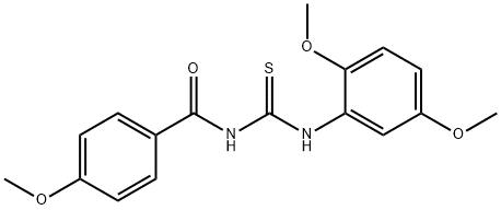 N-(2,5-dimethoxyphenyl)-N'-(4-methoxybenzoyl)thiourea Struktur