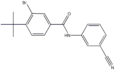 3-bromo-4-tert-butyl-N-(3-cyanophenyl)benzamide Struktur