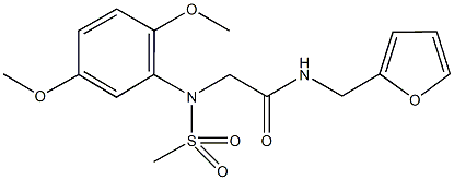 2-[2,5-dimethoxy(methylsulfonyl)anilino]-N-(2-furylmethyl)acetamide Struktur