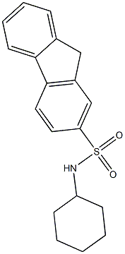 N-cyclohexyl-9H-fluorene-2-sulfonamide Struktur