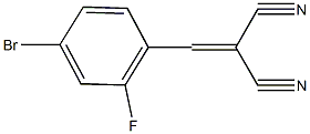 2-(4-bromo-2-fluorobenzylidene)malononitrile Struktur