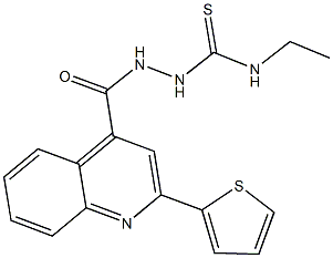 N-ethyl-2-{[2-(2-thienyl)-4-quinolinyl]carbonyl}hydrazinecarbothioamide Struktur