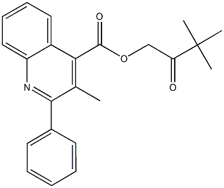 3,3-dimethyl-2-oxobutyl 3-methyl-2-phenyl-4-quinolinecarboxylate Struktur