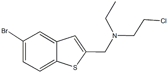 N-[(5-bromo-1-benzothien-2-yl)methyl]-2-chloro-N-ethylethanamine Struktur