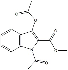 methyl 1-acetyl-3-(acetyloxy)-1H-indole-2-carboxylate Struktur