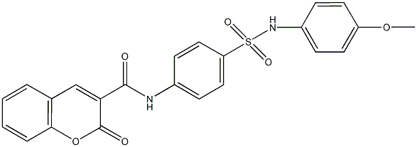 N-{4-[(4-methoxyanilino)sulfonyl]phenyl}-2-oxo-2H-chromene-3-carboxamide Struktur