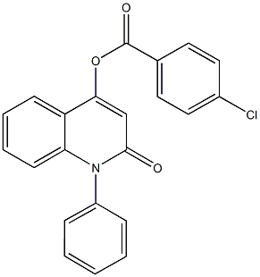 2-oxo-1-phenyl-1,2-dihydro-4-quinolinyl 4-chlorobenzoate Struktur