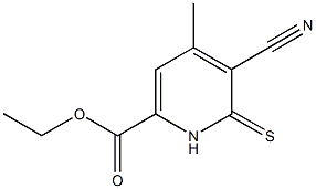 ethyl 5-cyano-4-methyl-6-thioxo-1,6-dihydro-2-pyridinecarboxylate Struktur