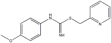 2-pyridinylmethyl N-(4-methoxyphenyl)imidothiocarbamate Struktur