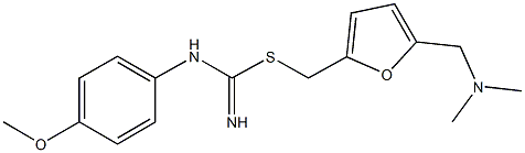 {5-[(dimethylamino)methyl]-2-furyl}methyl N-(4-methoxyphenyl)imidothiocarbamate Struktur