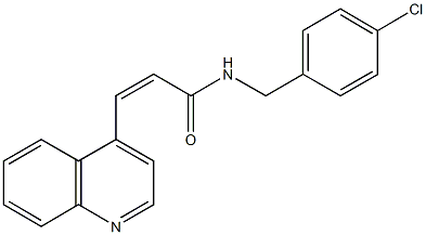 N-(4-chlorobenzyl)-3-(4-quinolinyl)acrylamide Struktur