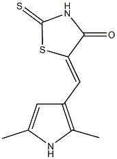 5-[(2,5-dimethyl-1H-pyrrol-3-yl)methylene]-2-thioxo-1,3-thiazolidin-4-one Struktur