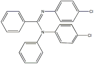 N,N'-bis(4-chlorophenyl)-N-phenylbenzenecarboximidamide Struktur