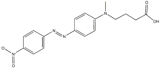 4-[4-({4-nitrophenyl}diazenyl)(methyl)anilino]butanoic acid Struktur