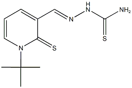 1-tert-butyl-2-thioxo-1,2-dihydro-3-pyridinecarbaldehyde thiosemicarbazone Struktur