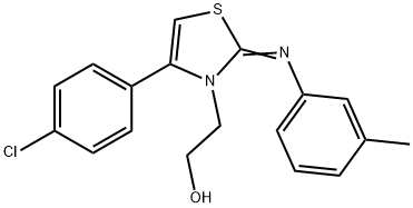 2-(4-(4-chlorophenyl)-2-[(3-methylphenyl)imino]-1,3-thiazol-3(2H)-yl)ethanol Struktur