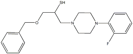 2-(benzyloxy)-1-{[4-(2-fluorophenyl)-1-piperazinyl]methyl}ethyl hydrosulfide Struktur