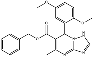 benzyl 7-(2,5-dimethoxyphenyl)-5-methyl-4,7-dihydro[1,2,4]triazolo[1,5-a]pyrimidine-6-carboxylate Struktur